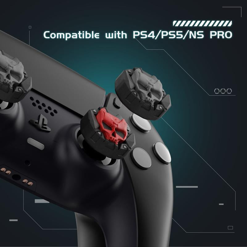 Geekshare Skull Thumb Grip Caps for PS5/NS PRO Professional Thumbsticks