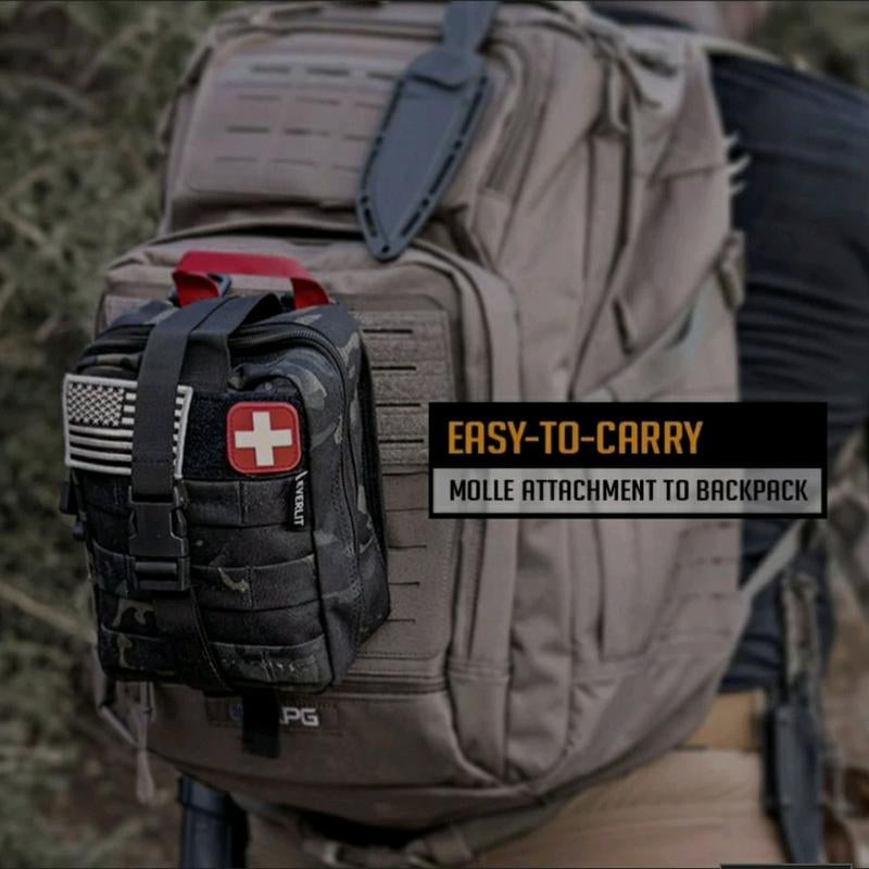 Survival Kit Full Set Molle Outdoor Gear 38 in 1 Emergency Kit Camping Hiking Backpacking Adventures Trauma Bug Out Bag Tactical Perfect Gift for Husband Father Son