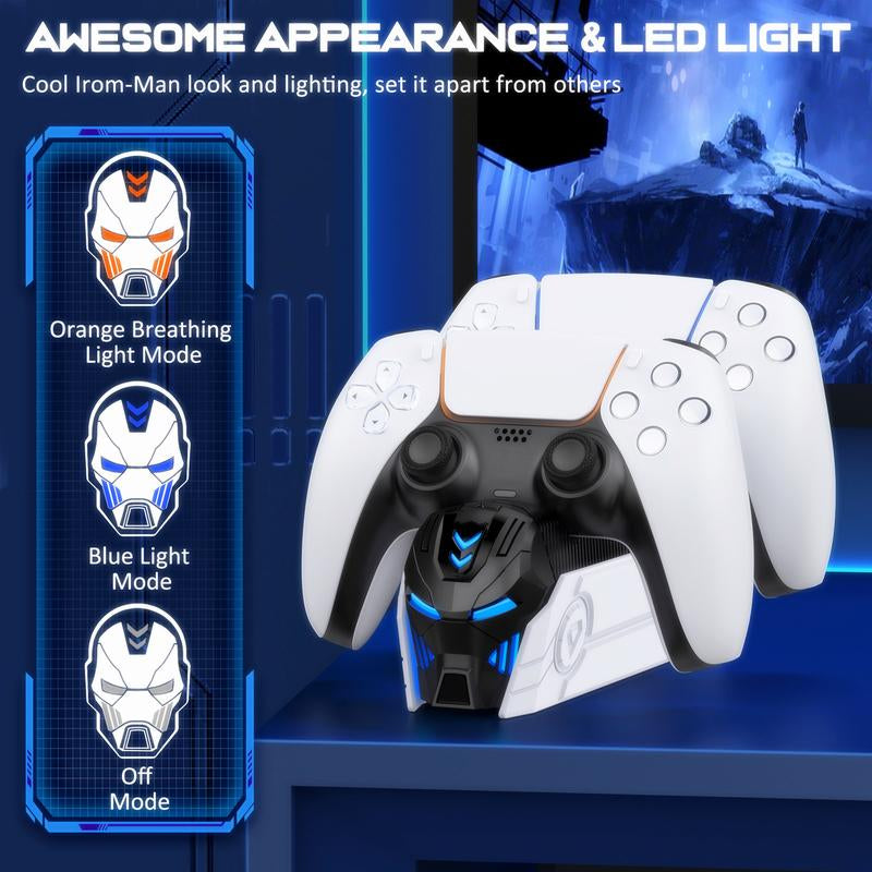 PS5 Controller Charger Station for Playstation 5 Dualsense Controllers: Fast PS5 Dual Controller Stand Charger Dock-Led PS5 Controller Charging Station Accessories for Playstation 5 Storage Kit