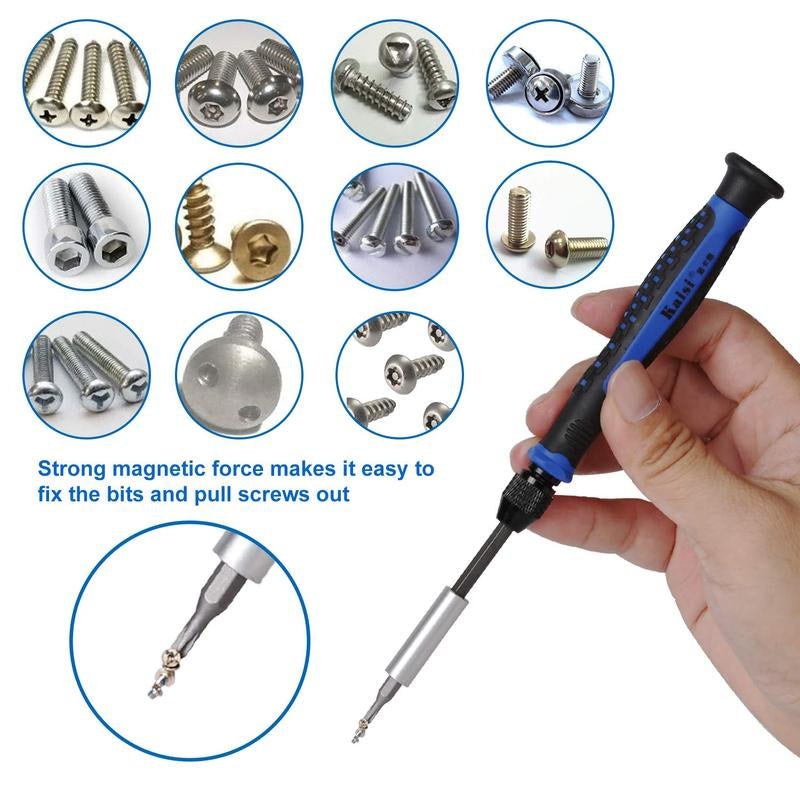 Kaisi 136-In-1 Professional Precision Repair Tools 111 Screwdriver Magnetic Bits Tool Set with Tweezer Man Tools for Laptop Phone PC Tablet Computer PS5 Xbox Console Eyeglasses Repair Springtok Hardware