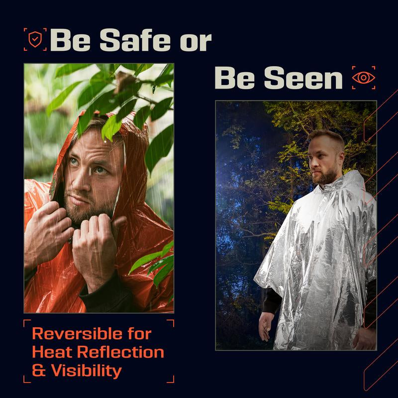 P4X Emergency Poncho Mylar Survival Blanket