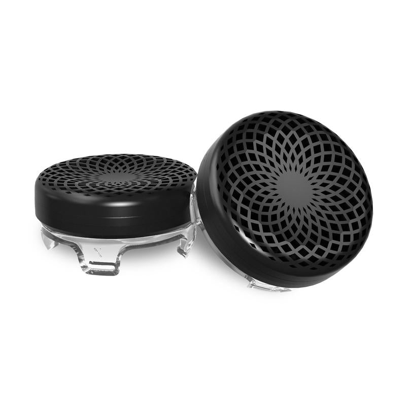 Kontrolfreek Lotus for Playstation 5 (PS5) and Playstation 4 (PS4) | Performance Thumbsticks | 2 Mid-Rise Concave | Black/Clear