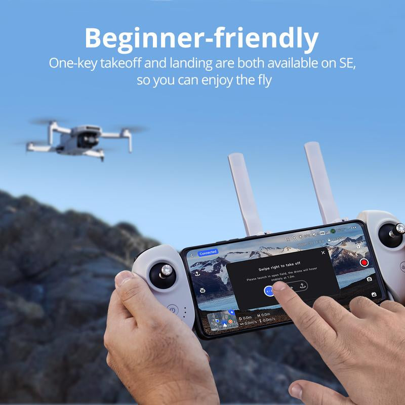Potensic ATOM SE Sub 250G Foldable GPS Drone with 4K HD EIS Camera, 62 Mins Flight, 4KM FPV Transmission, Brushless Motor, Max Speed 16M/S, Auto Return, Lightweight and Folding Drone for Adults, Beginner
