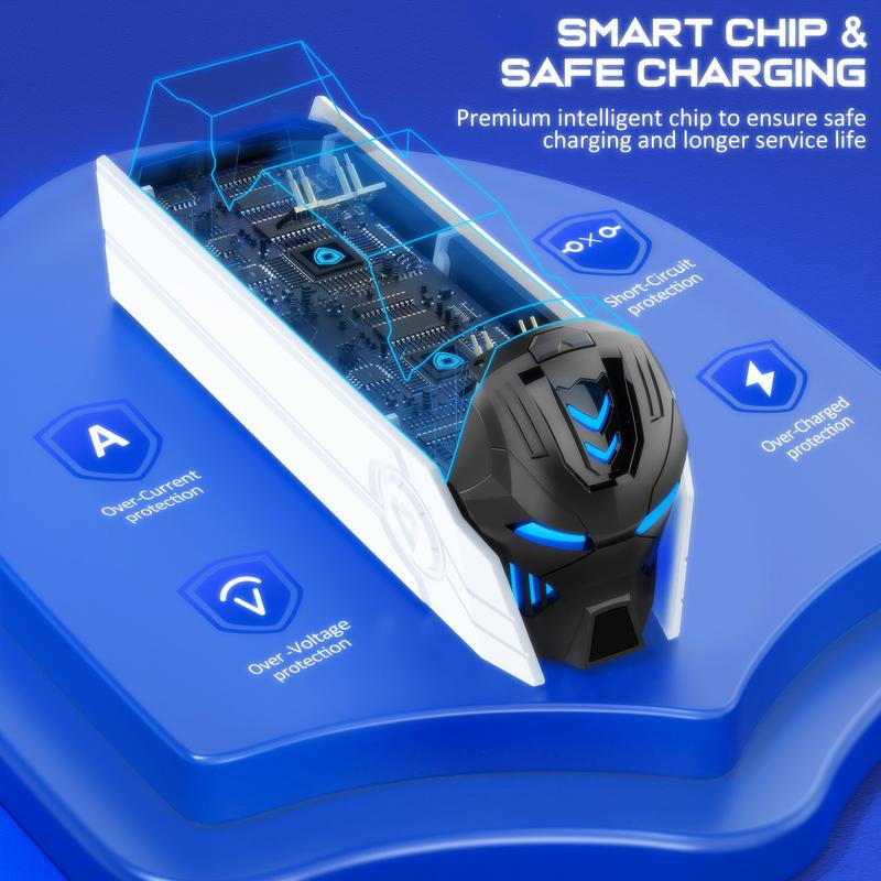 PS5 Controller Charger Station for Playstation 5 Dualsense Controllers: Fast PS5 Dual Controller Stand Charger Dock-Led PS5 Controller Charging Station Accessories for Playstation 5 Storage Kit