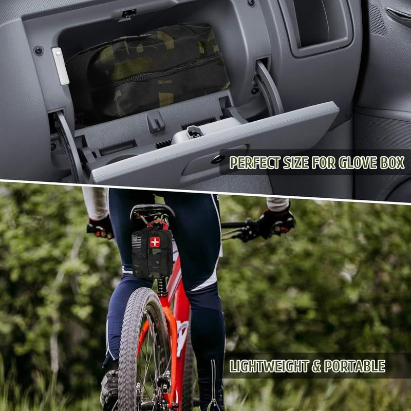 Survival First Aid Kit, 170 PCS Survival Kits,Trauma Kit with Essential Survival Gear Emergency Medical Supplies for Hiking Camping Backpacking Outdoor Adventure, Outdoor Adventure, Camping, Hiking, Hunting, Gifts