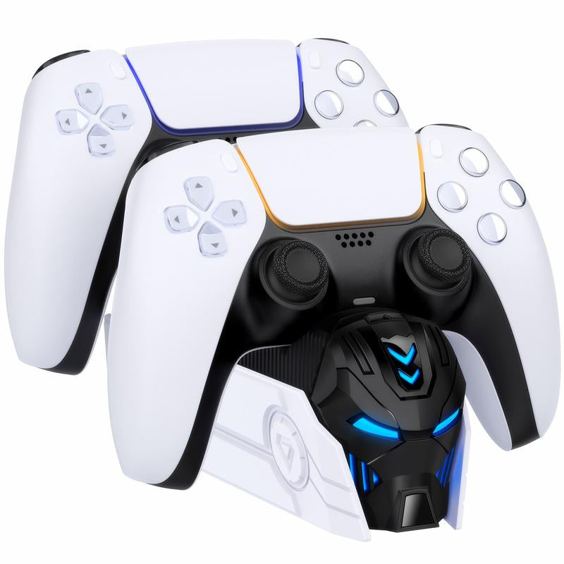 PS5 Controller Charger Station for Playstation 5 Dualsense Controllers: Fast PS5 Dual Controller Stand Charger Dock-Led PS5 Controller Charging Station Accessories for Playstation 5 Storage Kit