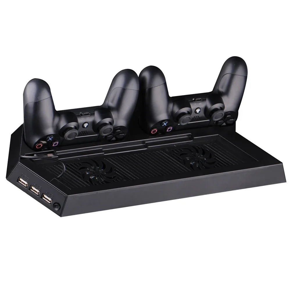 PS4 Cooling Station Vertical Stand with 2 Controller Charging Dock