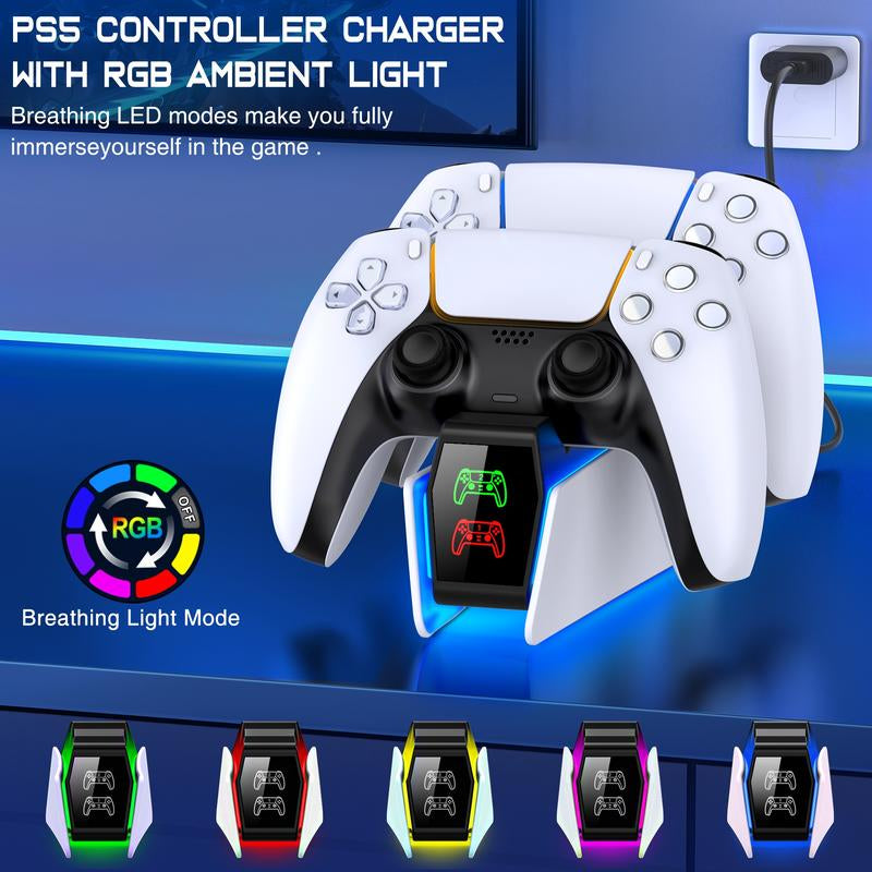 PS5 Controller Charger,Beboncool Charging Station for Playstation 5 Controller, Fast PS5 Charging Dock Station with LED Indicator, PS5 Accessories