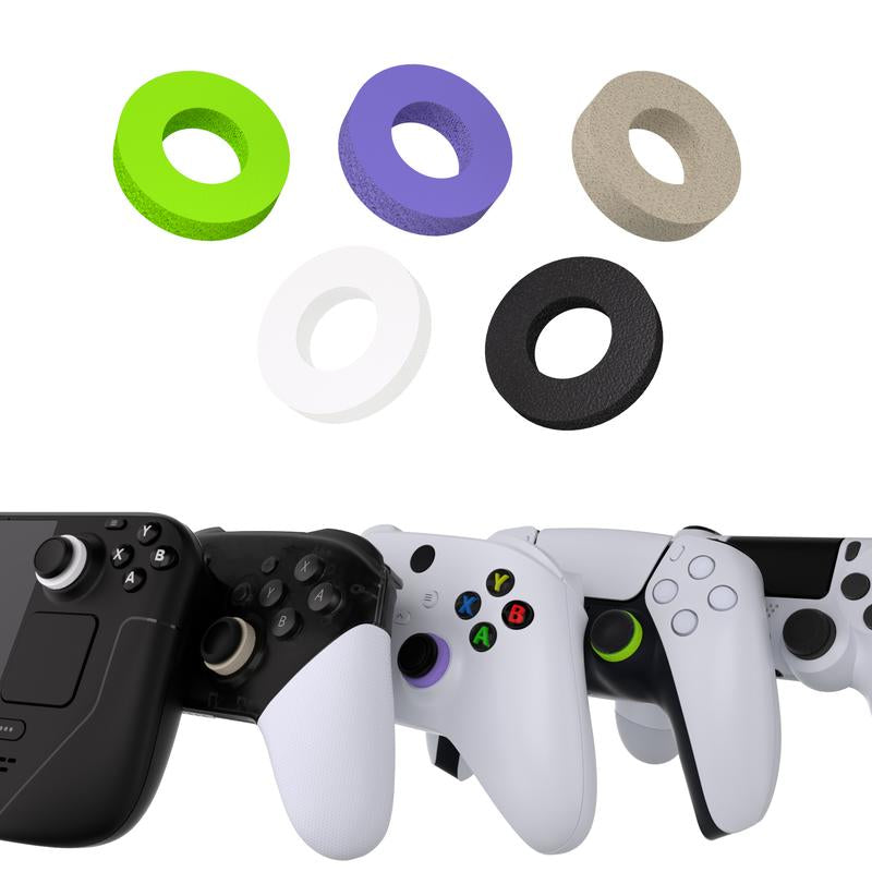 Playvital 3 Pairs Silicone Bufferings Aim Assist Target Motion Control Precision Rings for PS5, for PS4, for Xbox Series X/S, Xbox One, Xbox 360, for Nintendo Switch Pro, for Nintendo Switch Pro 2, for Steam Deck - 3 Different Strengths