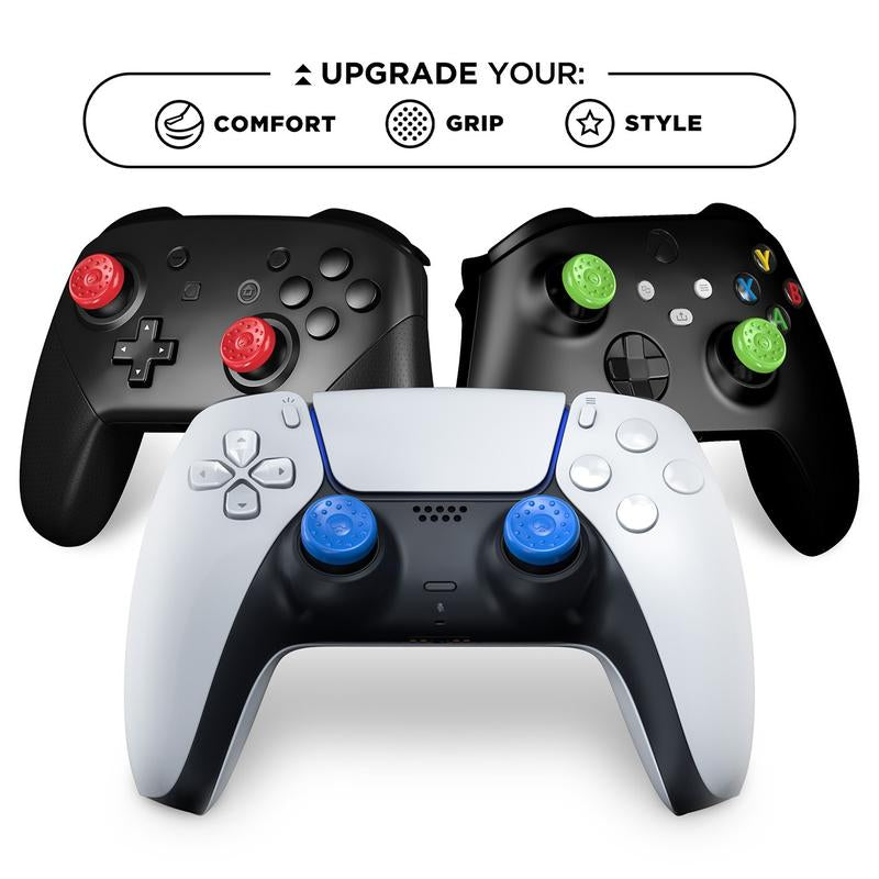 Kontrolfreek C | Universal Edition for Nintendo Switch Pro, Playstation 4 (PS4), Playstation 5 (PS5), Xbox One & Xbox Series X Controller | 8-Pack | Blue/Green/Red/Black