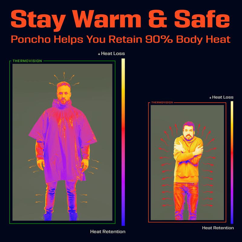 P4X Emergency Poncho Mylar Survival Blanket