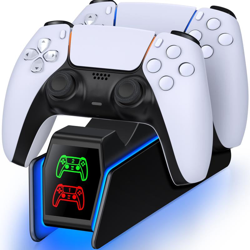 PS5 Controller Charger,Beboncool Charging Station for Playstation 5 Controller, Fast PS5 Charging Dock Station with LED Indicator, PS5 Accessories
