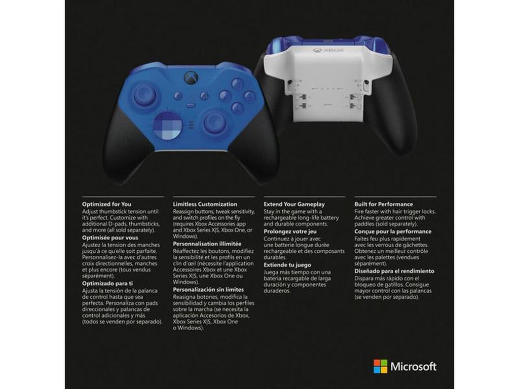 [Price Drop] Microsoft Xbox Elite Series 2 Wireless Controller – Blue Accessories Console