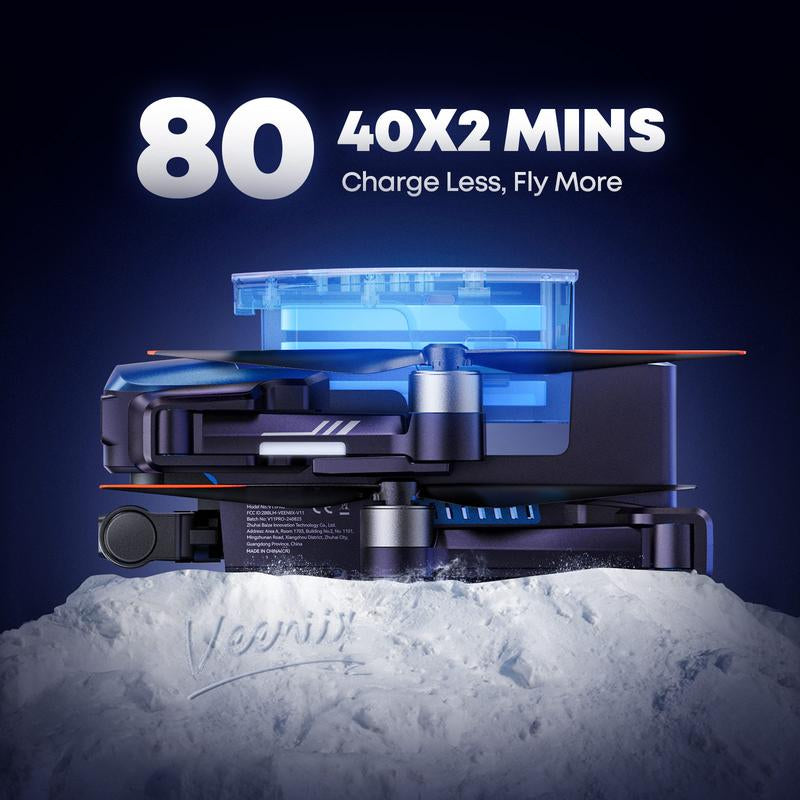 Veeniix V11PRO Drone with 8K Camera for Adults, 3-Axis Gimbal Drone with 4K/30Fps Video, 6KM Video Transmission Quadcopter, Professional Drone