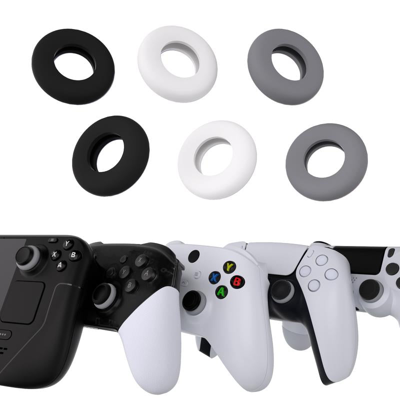 Playvital 3 Pairs Silicone Bufferings Aim Assist Target Motion Control Precision Rings for PS5, for PS4, for Xbox Series X/S, Xbox One, Xbox 360, for Nintendo Switch Pro, for Nintendo Switch Pro 2, for Steam Deck - 3 Different Strengths