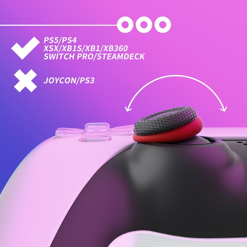 Playvital 3 Pairs Silicone Bufferings Aim Assist Target Motion Control Precision Rings for PS5, for PS4, for Xbox Series X/S, Xbox One, Xbox 360, for Nintendo Switch Pro, for Nintendo Switch Pro 2, for Steam Deck - 3 Different Strengths