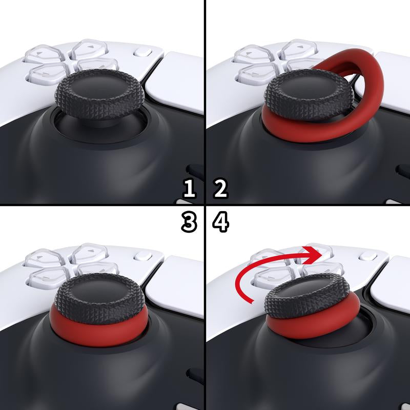 Playvital 3 Pairs Silicone Bufferings Aim Assist Target Motion Control Precision Rings for PS5, for PS4, for Xbox Series X/S, Xbox One, Xbox 360, for Nintendo Switch Pro, for Nintendo Switch Pro 2, for Steam Deck - 3 Different Strengths